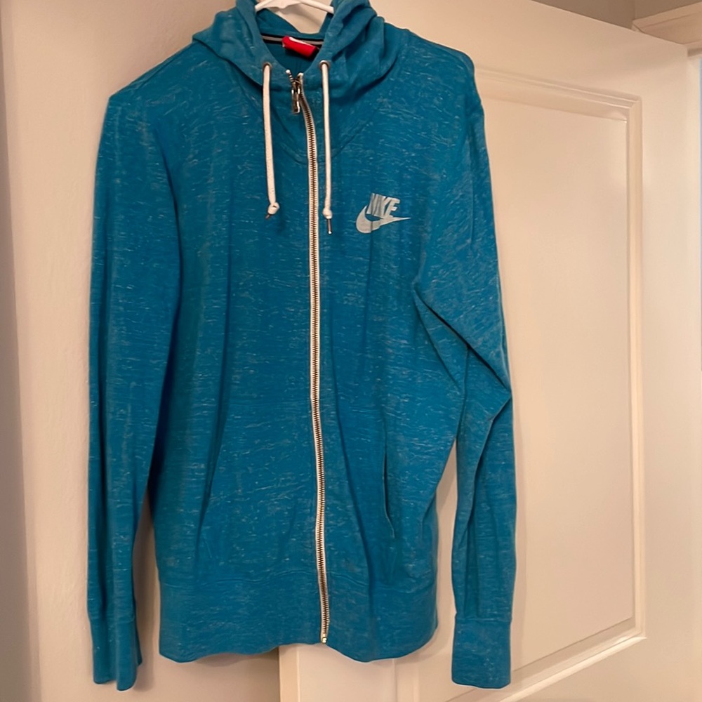 Womens Ocean Blue Nike Zipup Hoodie